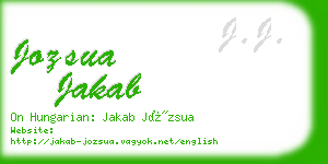 jozsua jakab business card